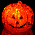 Light Up Ice Cube - Pumpkin Face - Orange